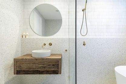 Meir Round Hand Shower on Rail Column - Various Colour Finishes