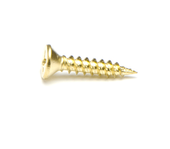 Macsim Wood Screws Electro Brass Plated - Box of 1000 - Various Sizes