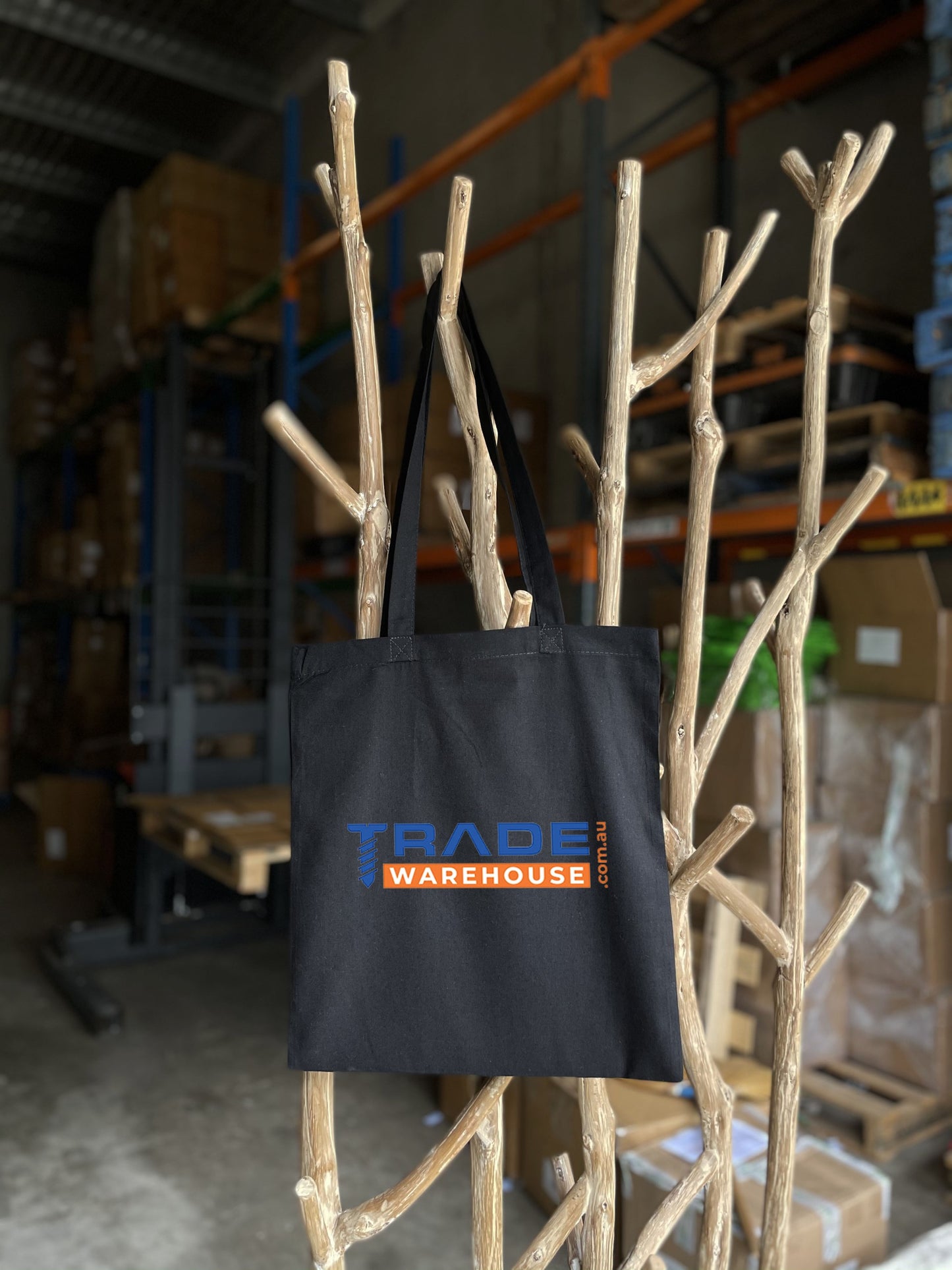 Trade Warehouse Medium Black Cotton Tote Bag