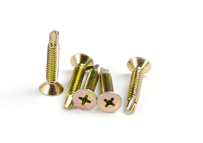 Macsim Countersunk Self Drilling Screws (Phillips Drive) Yellow Zinc Plated - Box of 1000 - Various Sizes