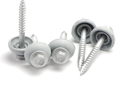 Type 17 Galvanised Hex Washer Face Head Roofing Screw + Dome Washer 12g x 50mm - Box of 1000