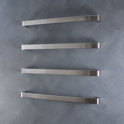 Radiant Single SQUARE WITH ROUNDED ENDS Bar Heated Towel Rail Kits (VAIL) - Various Widths, Colour Finishes and Number of Bars Available
