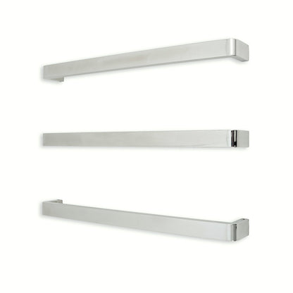 Radiant Single SQUARE WITH ROUNDED ENDS Bar NON-HEATED Towel Rails (NH-VAIL) - Various Widths and Colour Finishes