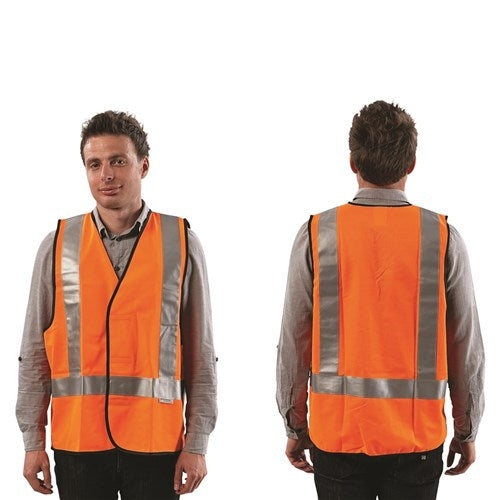 ProChoice® ORANGE Safety Vest Fluro H Back reflective tape