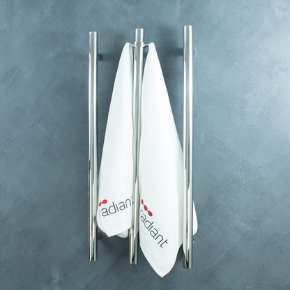 Radiant Single Vertical ROUND Bar NON-HEATED Towel Rail 950mm Tall - Various Colour Finishes