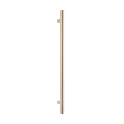 Radiant Round Bar Vertical Towel Rail - Warm Brushed Nickel
