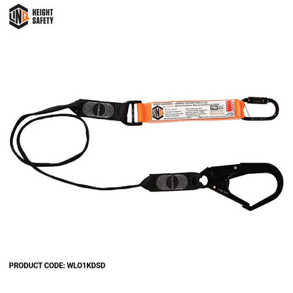 Linq Elite Single Leg Shock Absording Webbing Lanyards - Plus Hardware Options