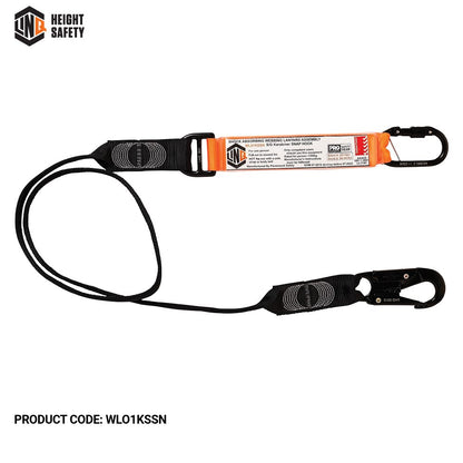 Linq Elite Single Leg Shock Absording Webbing Lanyards - Plus Hardware Options