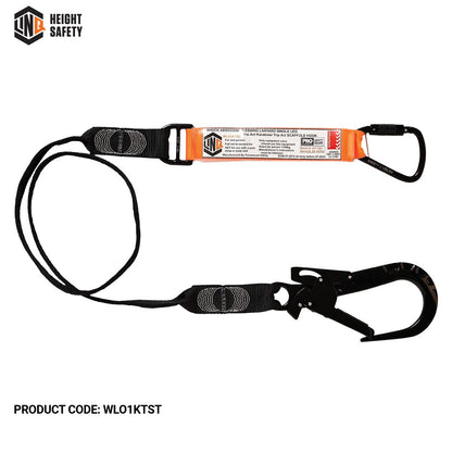 Linq Elite Single Leg Shock Absording Webbing Lanyards - Plus Hardware Options