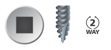 Type 17 Square Drive Decking 304 Stainless Steel Screw Box of 1000
