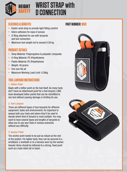 Linq Height Safety Tool Lanyard Accessories - Various Options