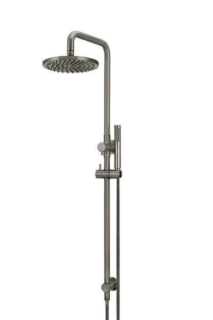 Meir Round Combination Shower Rail 200mm Rose + Single Function Hand Shower - Various Colour Finishes