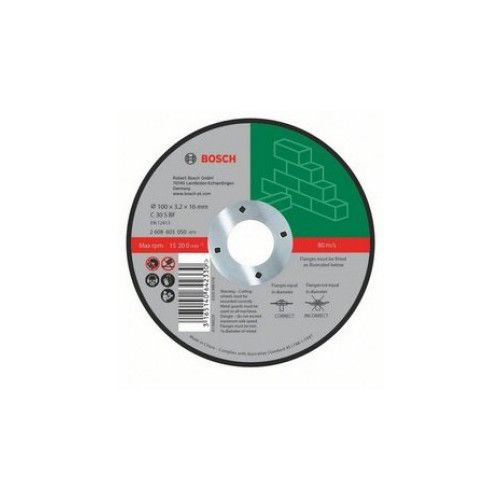 BOSCH Stone Cutting Discs Flat 230mm 9" diameter 
